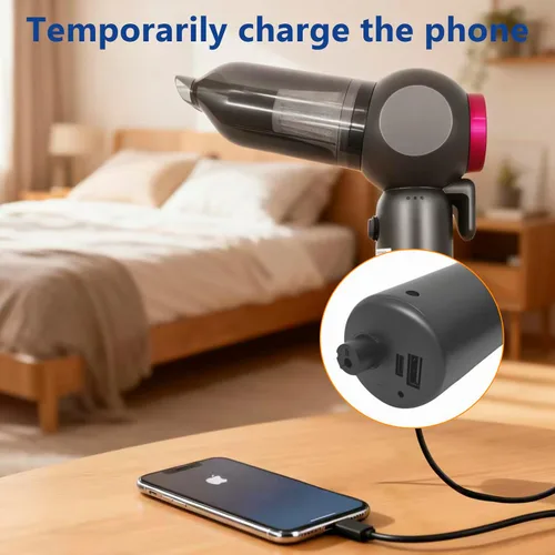 Miniatura 4 de Aspiradora de coche, aspiradora de mano sin cable, aspiradora de 20000 Pa portátil, inalámbrica, potente motor sin escobillas de 120 W y tiempo