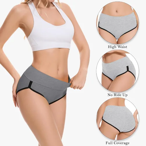 Miniatura 2 de CAILECOTTON Ropa interior de algodón para mujer, bragas de talla grande para mujer, paquete de 25