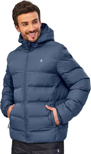 Miniatura 8 de Little Donkey Andy Men's Puffer Jacket Lightweight Warm Winter Coat With 4 Pockets Full Zip Windproof Insulated Hooded Jacket