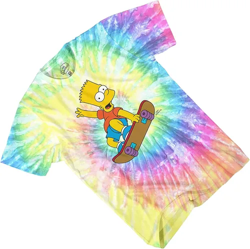 Miniatura 3 de The Simpsons Bart Simpson - Camisa clásica para hombre, Homer, Bart, Lisa, camiseta de teñido anudado