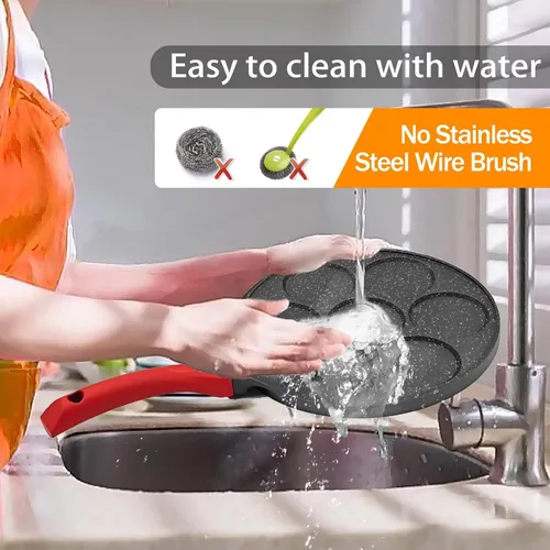 Miniatura 5 de Sartén para Freír Huevos, Máquina para Hacer Panqueques, Sartén para Cocinar Huevos, Mini Sartén para Tortillas y Panqueques, Sartén Antiadherente