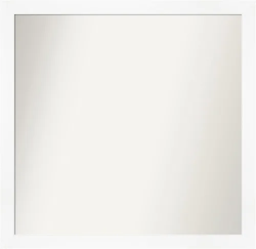 Miniatura 403 de Amanti Art Espejo de baño blanco para sobre el fregadero, 24 x 24 pulgadas, hecho a medida, espejo de tocador cuadrado blanco estrecho, marco