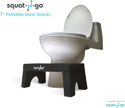 Miniatura 3 de Taburete plegable de 7 pulgadas El único taburete plegable para inodoro Cómodo y compacto – ideal para viajes Se adapta a todos los inodoros