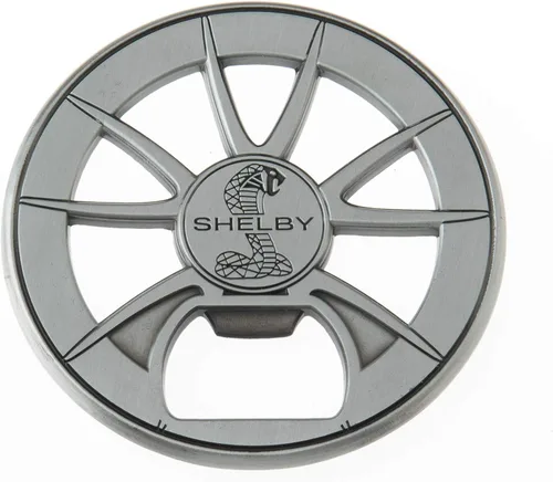 Shelby - Abridor de botellas e imán | Metal fundido a presión de borde Shelby con logotipo Cobra | 3 pulgadas de diámetro | Aleación de zinc 3D |