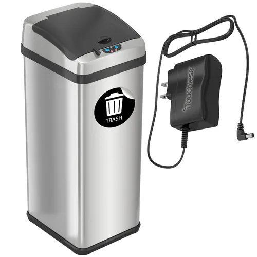 Miniatura 14 de iTouchless - Cubo de basura para cocina de 13 galones, con sensor, con ruedas