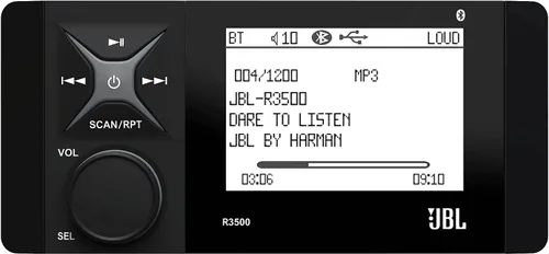 Miniatura 2 de Paquete de receptor de medios digitales estéreo de radio AM/FM Bluetooth marino con 4 altavoces LED RGB de 2 vías de 6.5 225 W, amplificador