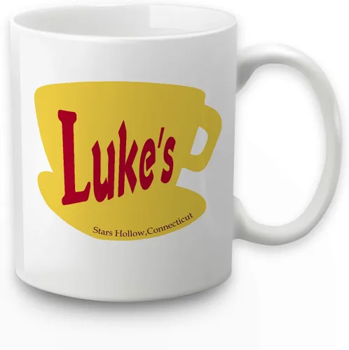 Toshiy Luke's Diner - Taza de café, regalo divertido para los amantes de los comedores, elefante blanco de Navidad, 11 onzas