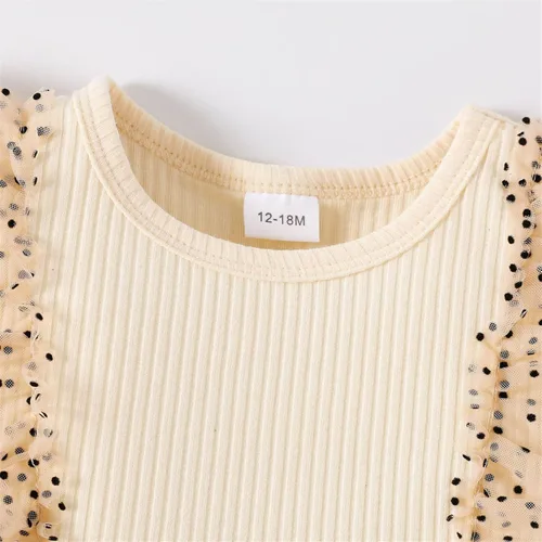 Miniatura 3 de Vestido de princesa 100 % algodón sin mangas tutú vestido de verano para niñas pequeñas, vestido de malla con volantes 3M-3Y