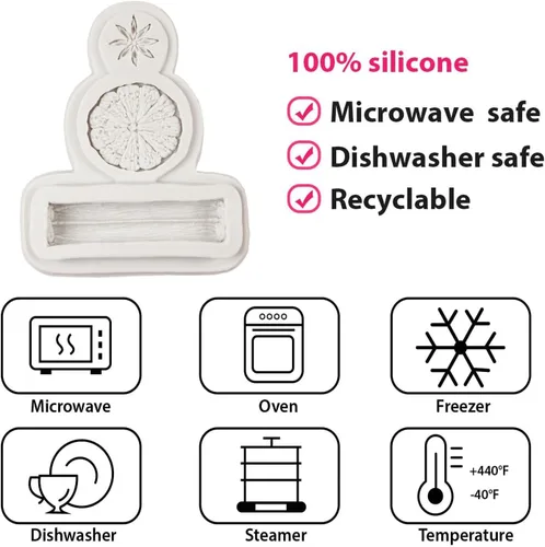 Miniatura 3 de Molde de silicona para especias de invierno, rebanada de limón, anís estrellado, mandarina, cáscara de fondant, moldes para decoración de tartas