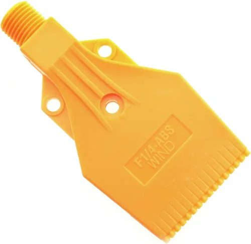 Miniatura 2 de E-outstanding Boquilla de chorro de viento amarillo de 1/4 '' BSPT macho 3Holes ABS soplador de aire boquilla de cuchillo de aire