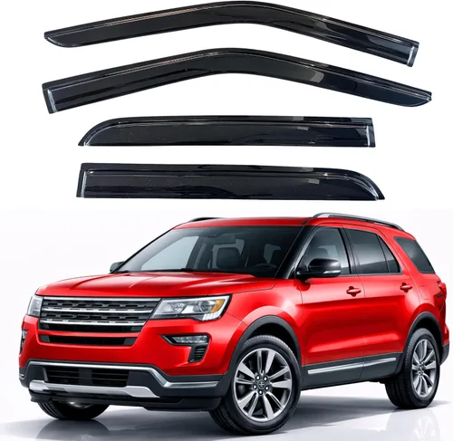 Miniatura 36 de KPY Moldura deflectora de viento para ventana con protección para lluvia, Chevy Tahoe/GMC Yukon 1995-2000, Suburban C/K1500/2500/3500 1992-2000