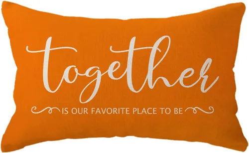 Miniatura 9 de ULOVE LOVE YOURSELF Home Quotes Fundas de almohada decorativas de madera Together is Our Favorite Place to Be", funda de almohada de granja de 12 x