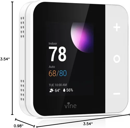 Miniatura 10 de Termostato Vine para el hogar con pantalla táctil a color, termostato inteligente WiFi compatible con Alexa y Google Assistant, programable para 7