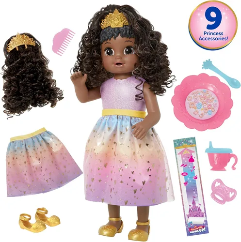 Miniatura 2 de Baby Alive Princesa Ellie Grows Up! Muñeca de pelo negro para niñas y niños de 3 años en adelante, 18 pulgadas