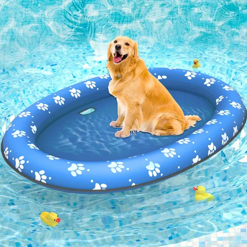 Pet Soft Balsa flotante para perros – Flotador inflable de natación para perros para el verano (patas)