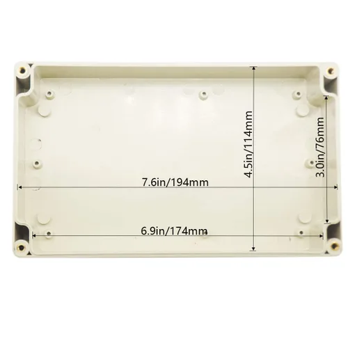 Miniatura 5 de Zulkit Caja de conexiones de plástico ABS a prueba de polvo impermeable IP65 Cajas eléctricas universales Caja de proyectos Gris 3.3 x 2.3 x 1.3
