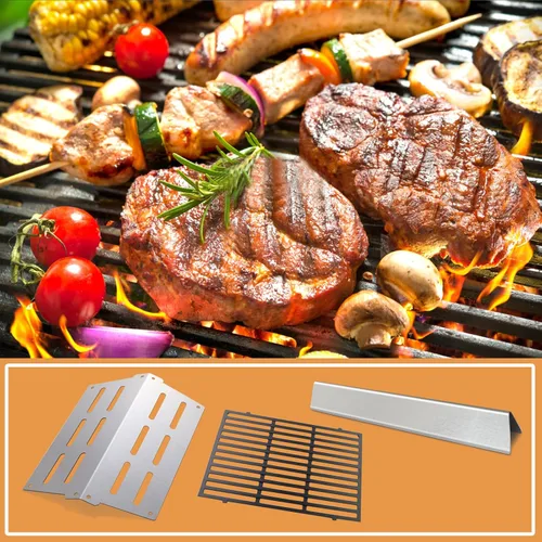 Miniatura 23 de 62752 7620 7622 Piezas de repuesto para parrilla Weber Genesis E310 E320 E330 S310 S320 S330 EP310 EP320 EP330, barras aromatizantes de 17.5