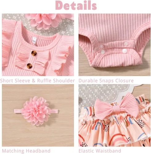 Miniatura 4 de Aalizzwell Traje de verano para bebés recién nacidos