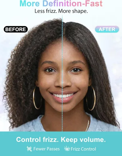 Miniatura 2 de Peine eléctrico caliente para pelucas y cabello de mujeres negras, peine alisador de turmalina de cerámica con esfera de temperatura de 280-450 °F