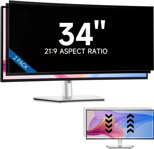 Miniatura 22 de IPROKKO Paquete de 2 filtros de pantalla de privacidad de computadora de 21.5 pulgadas para monitor de pantalla ancha de 16:9, protector de Pantalla