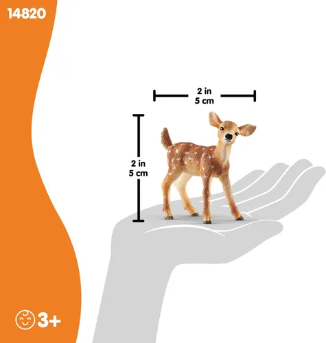 Miniatura 6 de Schleich Wild Life - Figura realista de ciervo de cola blanca auténtica y altamente detallada - Juguete de animal salvaje duradero para educación