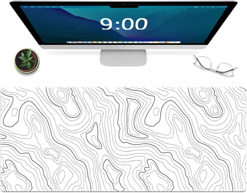 Miniatura 8 de Galdas Alfombrilla de mouse para juegos XXL XL, grande, larga, extendida, grande, de goma antideslizante, con bordes cosidos, para laptop, oficina