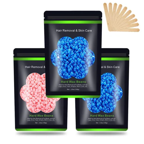 Miniatura 19 de Cuentas de cera para depilación de 10.5 oz (300 g), granos de cera dura para piel sensible brasileña, cara, bikini, cejas, piernas, sin dolor para 3