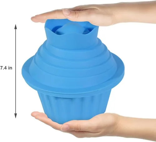 Miniatura 3 de Moldes gigantes para cupcakes, moldes de silicona con tapa grande aptos para lavavajillas, juegos de hornear para cupcakes jumbo antiadherentes