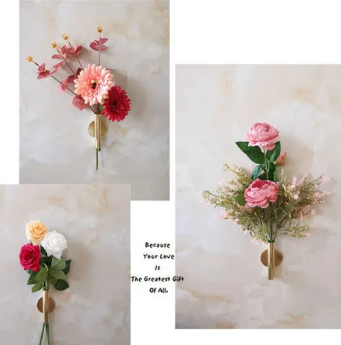 Miniatura 5 de Moderno soporte para flores secas, tubo de flores montado en la pared para exhibir en puerta, pared, porche