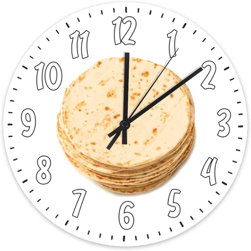 Miniatura 14 de ArogGeld Reloj de pared rústico de donas de chocolate, relojes colgantes de madera, decoración de cocina, relojes redondos de madera, decoración