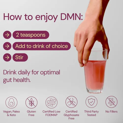 Miniatura 5 de DMN (Daily Microbiome Nutrition), 6 onzas, polvo de fibra a base de plantas con 3 prebióticos diferentes, ayuda a la salud digestiva e intestinal
