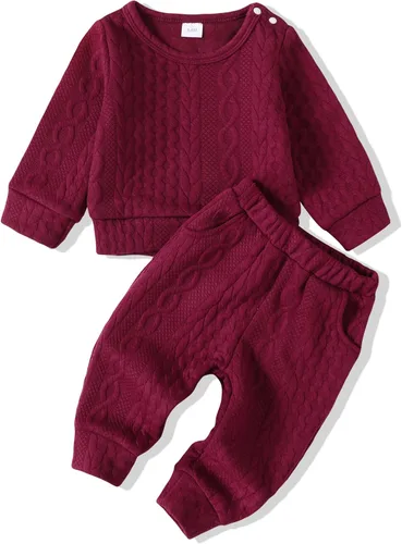 Miniatura 43 de Renotemy Conjunto de ropa para bebé recién nacida, para otoño e invierno, manga larga, pantalones, lindo conjunto de ropa para bebé niña