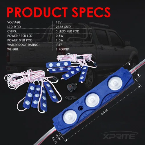 Miniatura 6 de Juego de luces LED DL-001-L3, #2 Azul