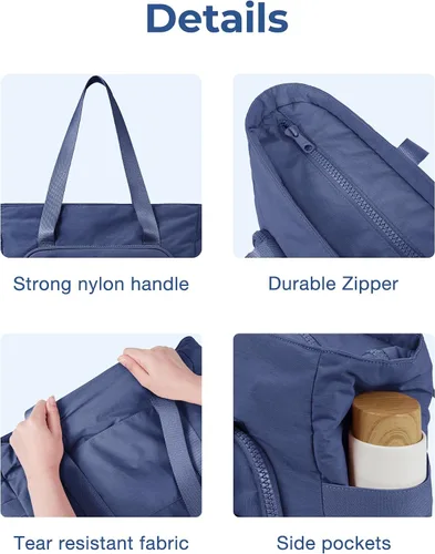 Miniatura 5 de BAGSMART Bolsa de mano para mujer, bolsa de mano con cremallera, bolsa de hombro grande con asa superior para viajes, trabajo, compras, gimnasio