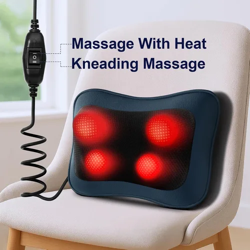 Miniatura 5 de Mo Cuishle Masajadores Shiatsu de Espalda y Cuello con Calor – Alivio de Tejido Profundo para Dolor, Tensión y Relajación Muscular – Regalos azul