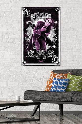 Miniatura 2 de Trends International Póster de pared de DC Comics Movie - The Dark Knight - The Joker Playing Card - Póster de pared, 22.375 x 34 pulgadas, versión