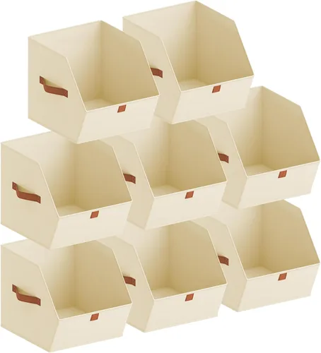 Miniatura 25 de Homsorout Cubos grandes de almacenamiento para armario, con doble asa para ropa, toallas, juguetes, organizadores de estantes para dormitorio