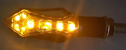 Miniatura 5 de Black Clear Lens Turn Signals LED Lights Blinkers Indicators Compatible for 2017 Kawasaki Ninja H2R
