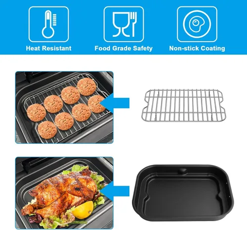 Miniatura 3 de Outspark Rejilla asada y olla de cocina para Ninja Foodi FG551/DG551 Smart XL Accesorios para parrilla de interior, estante para freidora de aire