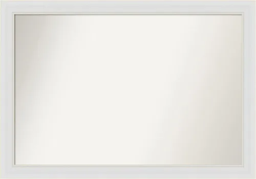 Miniatura 63 de Amanti Art Espejo de pared blanco de 30 x 42 pulgadas, espejo de baño rectangular blanco para decoración de pared de sala de estar, marco Parlor