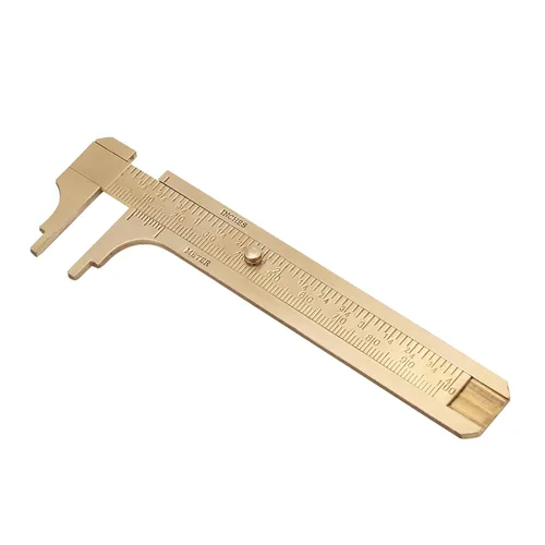 Yosoo Health Gear Vernier Pinza, micrómetro de latón de doble escala deslizante, 3.937 in