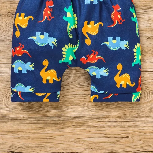 Miniatura 7 de Conjunto de ropa de manga corta con tirantes ajustables en la espalda en Y para bebés y niños