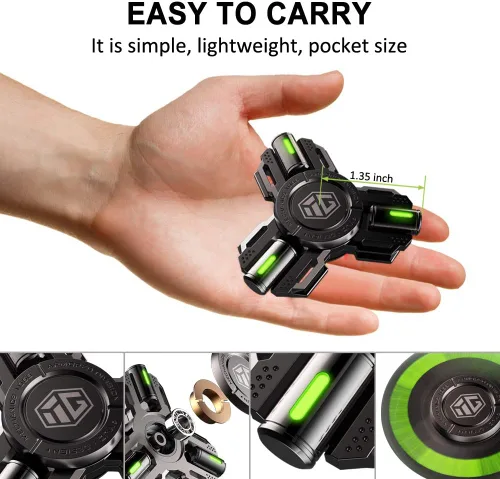 Miniatura 3 de Fidget Spinners, regalos de fidget spinner para adultos y niños, juguete de alivio de estrés, ansiedad y TDAH, juguetes de dedo de mano de metal