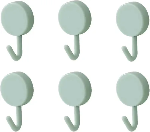 Miniatura 10 de Paquete de 6 ganchos adhesivos, bonitos ganchos para llaves para decoración de pared, para colgar sombrero, toalla, llave, gancho de toalla