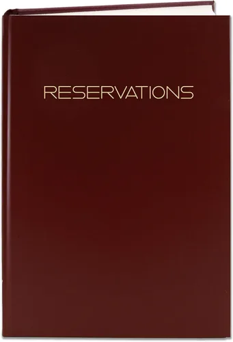 Miniatura 10 de BookFactory Libro de reservas de restaurante, 365 días de mesa/cena Reservas 408 páginas, 8 7/8 '' x 13 1/2'' cuero de imitación verde, sección