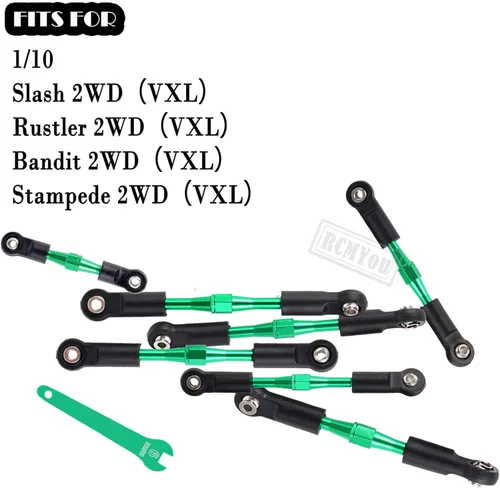 Miniatura 2 de Tensores de aluminio Camber Links Upgrades Part para 1/10 Slash 2WD/Stampede 2WD/Rustler 2WD/Bandit 2WD, tensores de aleación Camber Links Hops Up