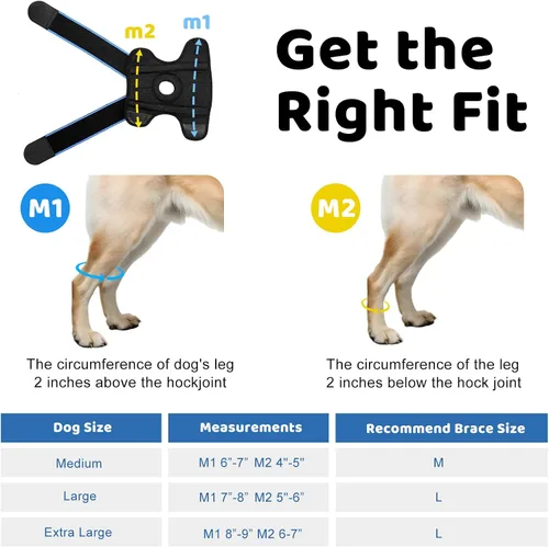 Miniatura 5 de Rodillera para perro para soporte de pierna trasera, soporte de compresión de articulación de hockey ACL para patas traseras, soporte estabilizador