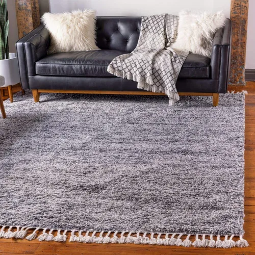 Miniatura 15 de Unique Loom Hygge Shag Collection - Alfombra moderna de inspiración marroquí, afelpada y acogedora, 2.2 x 3 pies, color azul/azul marino