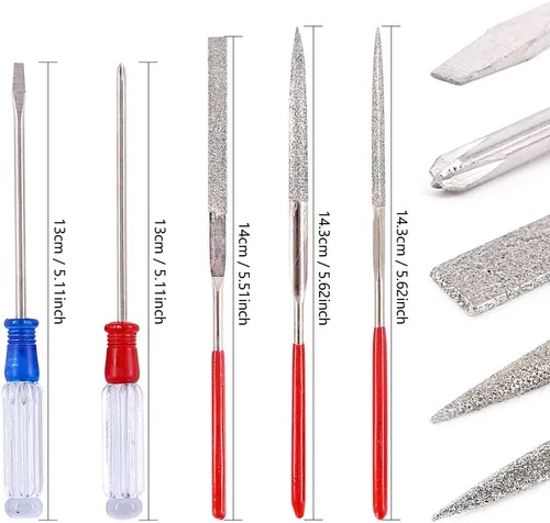 Miniatura 5 de Swpeet 29 piezas compatibles con Gundam Modeler Herramientas básicas con contenedor de plástico de servicio, kit profesional de repuesto compatible