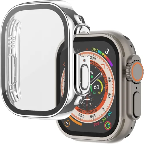 Miniatura 31 de Funda compatible con Apple Watch de 1 37⁄64 pulgadas (40 mm), serie 6/5/4/SE, con protector de pantalla de vidrio templado integrado, carcasa Negro